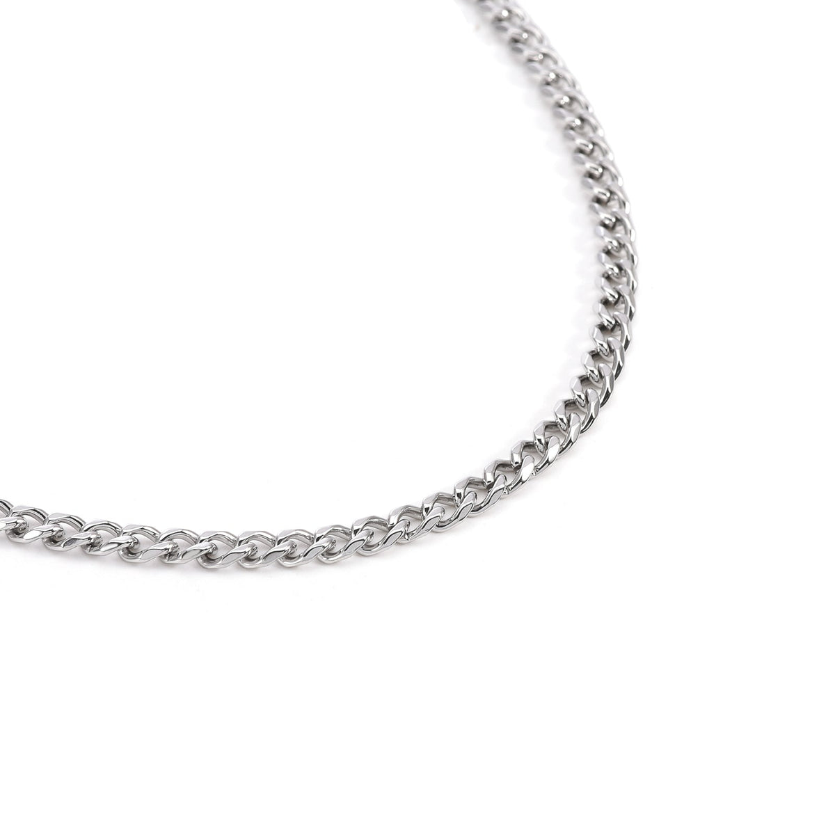 C014W B.Tiff Curb Link Chain Necklace/ 4mm
