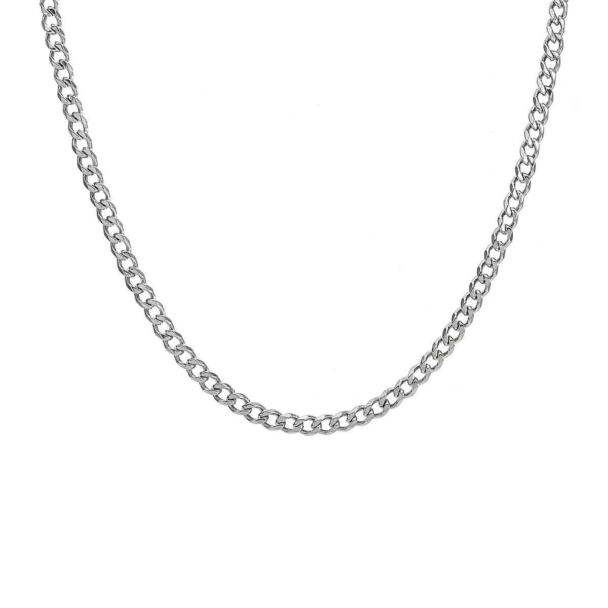 C014W B.Tiff Curb Link Chain Necklace/ 4mm