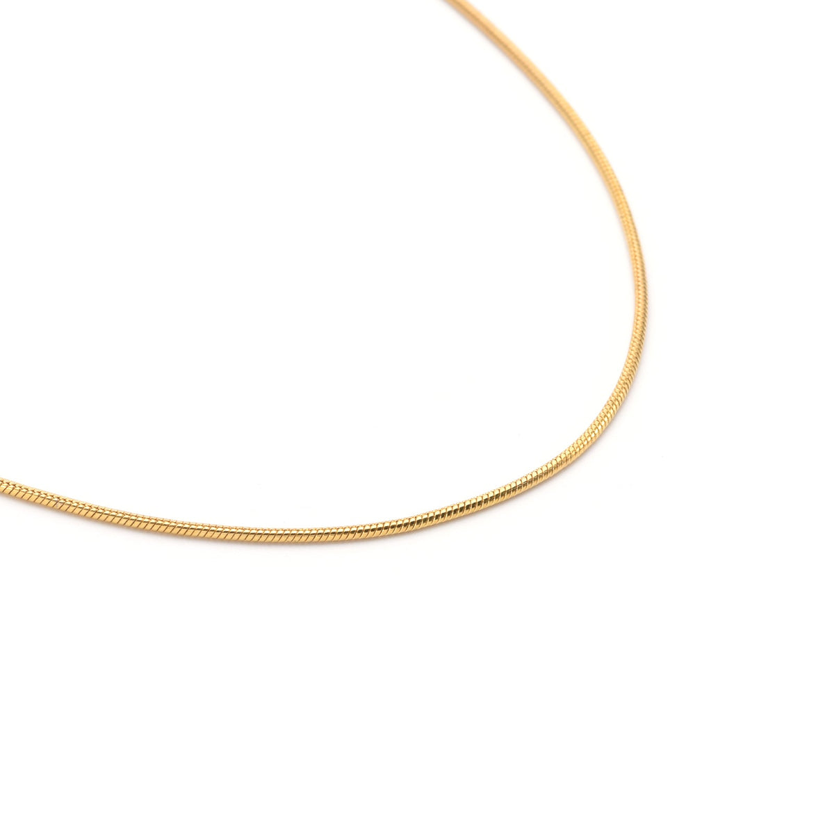 C030G B.Tiff Gold Coil Chain Necklace, 1.2mm/ 1.5mm (An exclusive clasp design)
