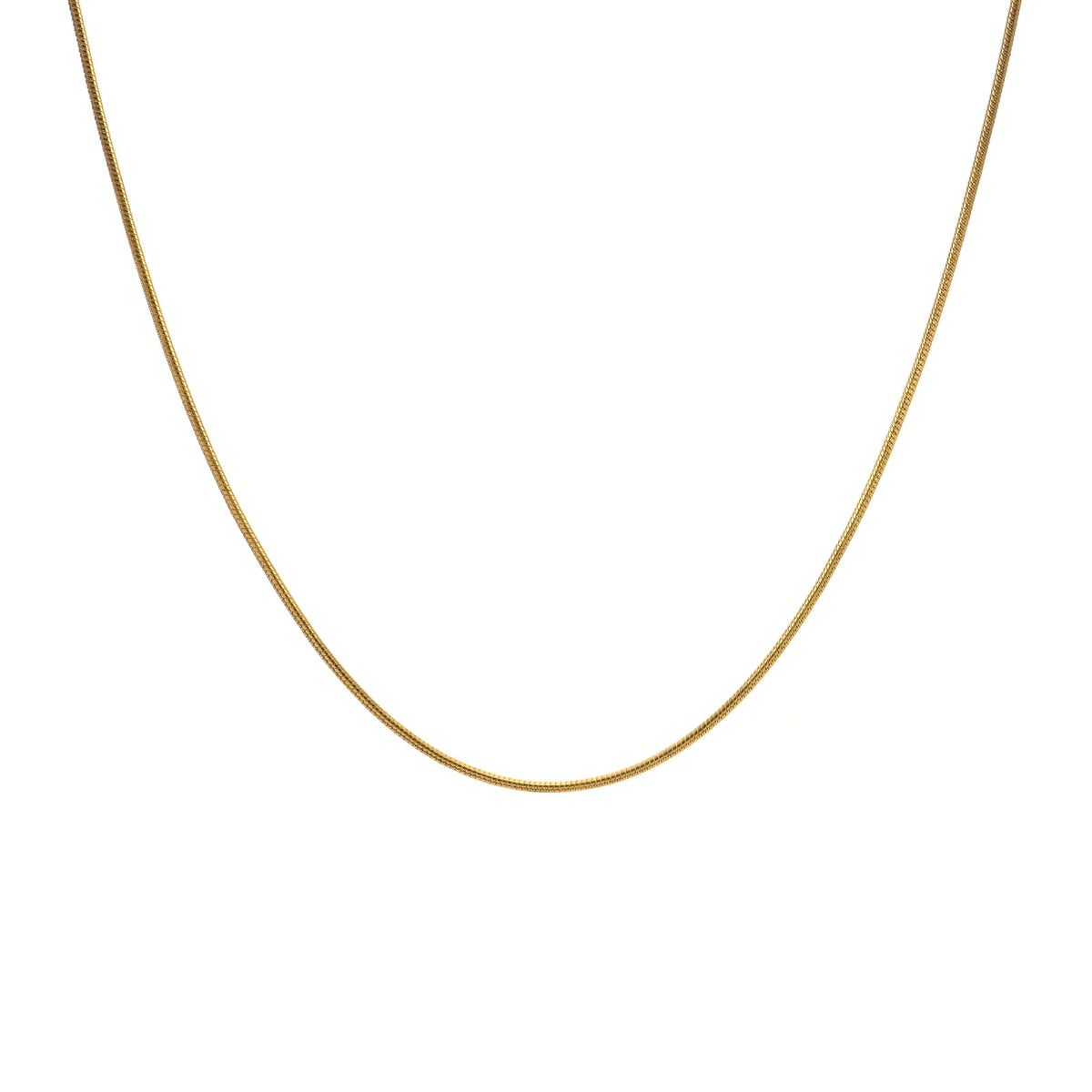 C030G B.Tiff Gold Coil Chain Necklace, 1.2mm/ 1.5mm (An exclusive clasp design)