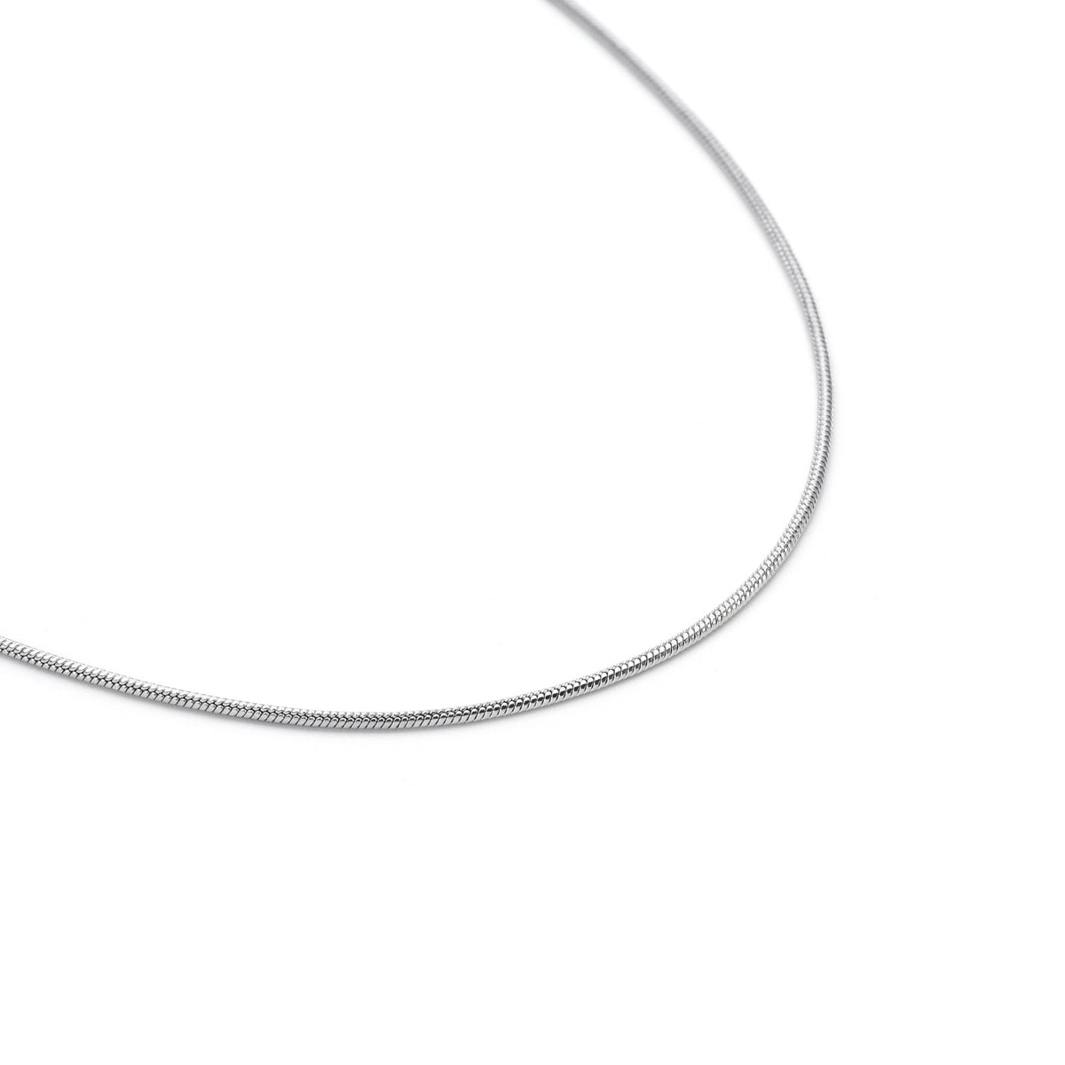 C030W B.Tiff Coil Chain Necklace, 1.2mm/ 1.5mm (An exclusive clasp design)