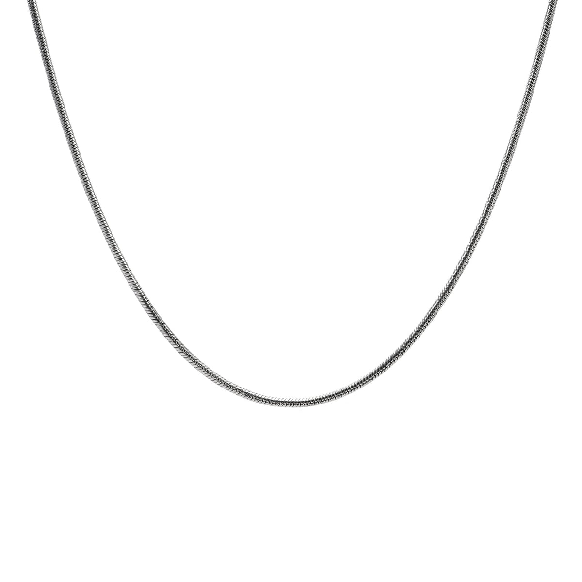 C030W B.Tiff Coil Chain Necklace, 1.2mm/ 1.5mm (An exclusive clasp design)