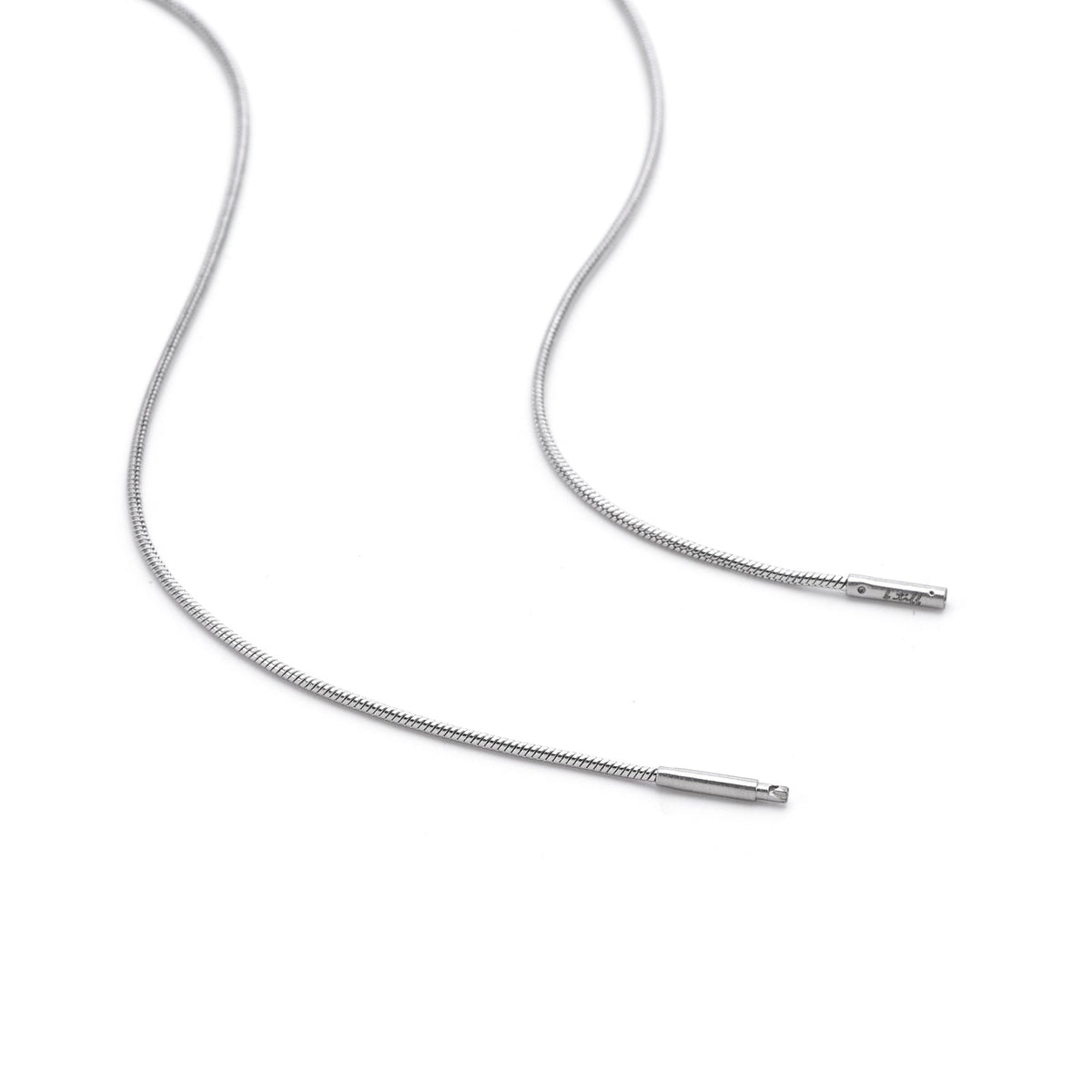 C030W B.Tiff Coil Chain Necklace, 1.2mm/ 1.5mm (An exclusive clasp design)