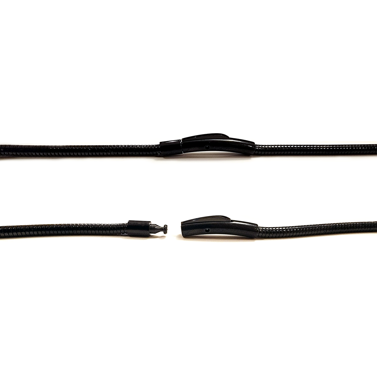 C062B B.Tiff Press Lock Black Coil Chain Necklace/ 2.5mm Thick