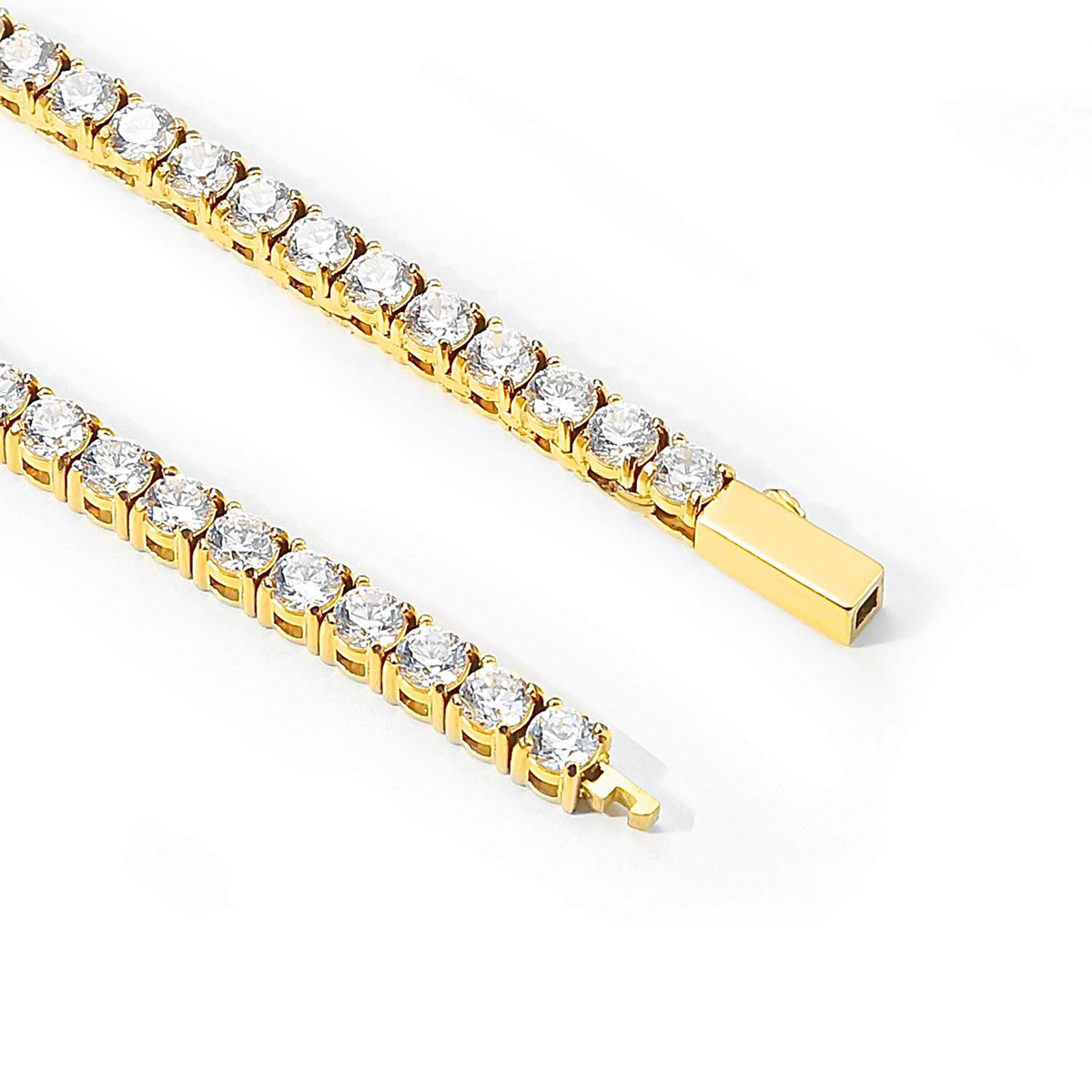 C103G B.Tiff Gold Tennis Necklace/ 3mm