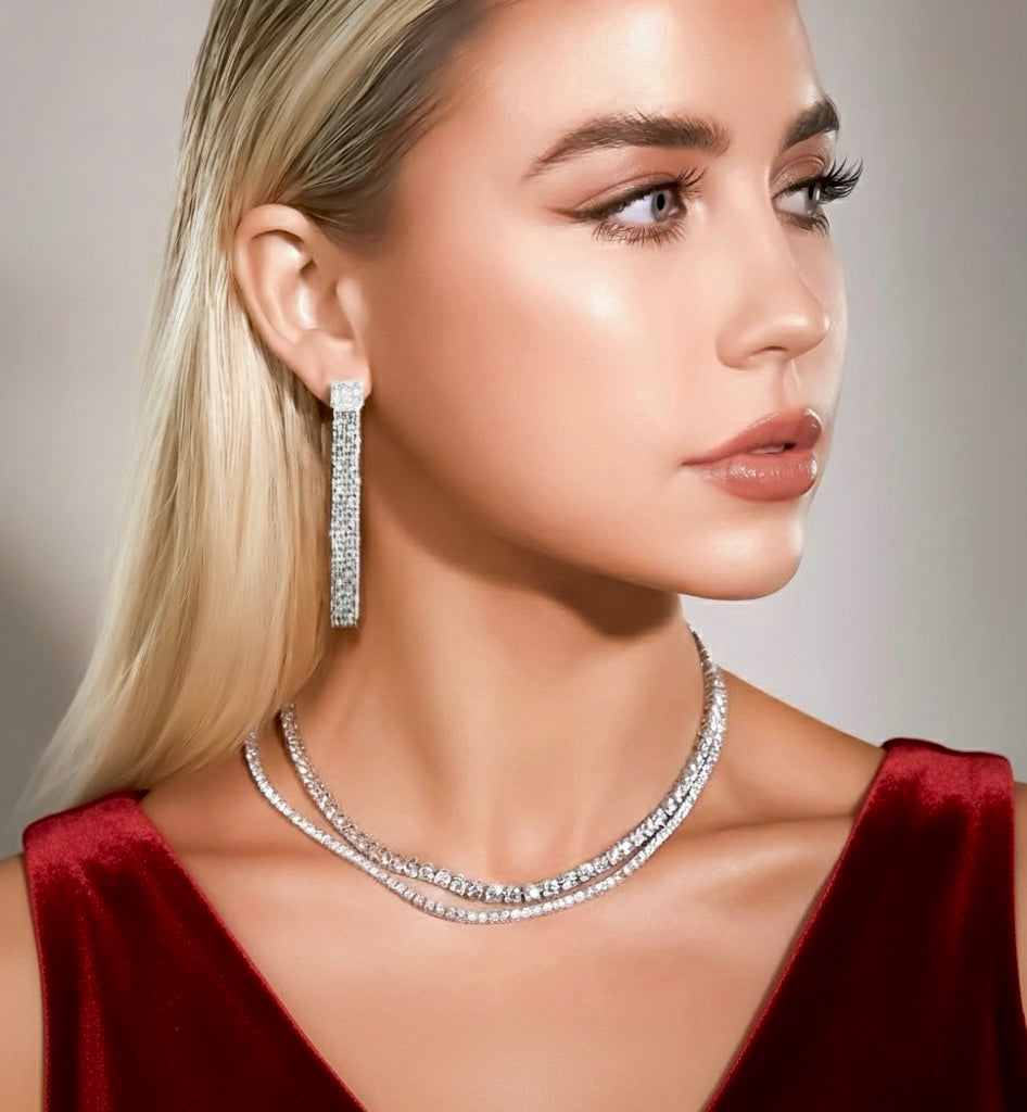 C103W B.Tiff Tennis Necklace/ 3mm