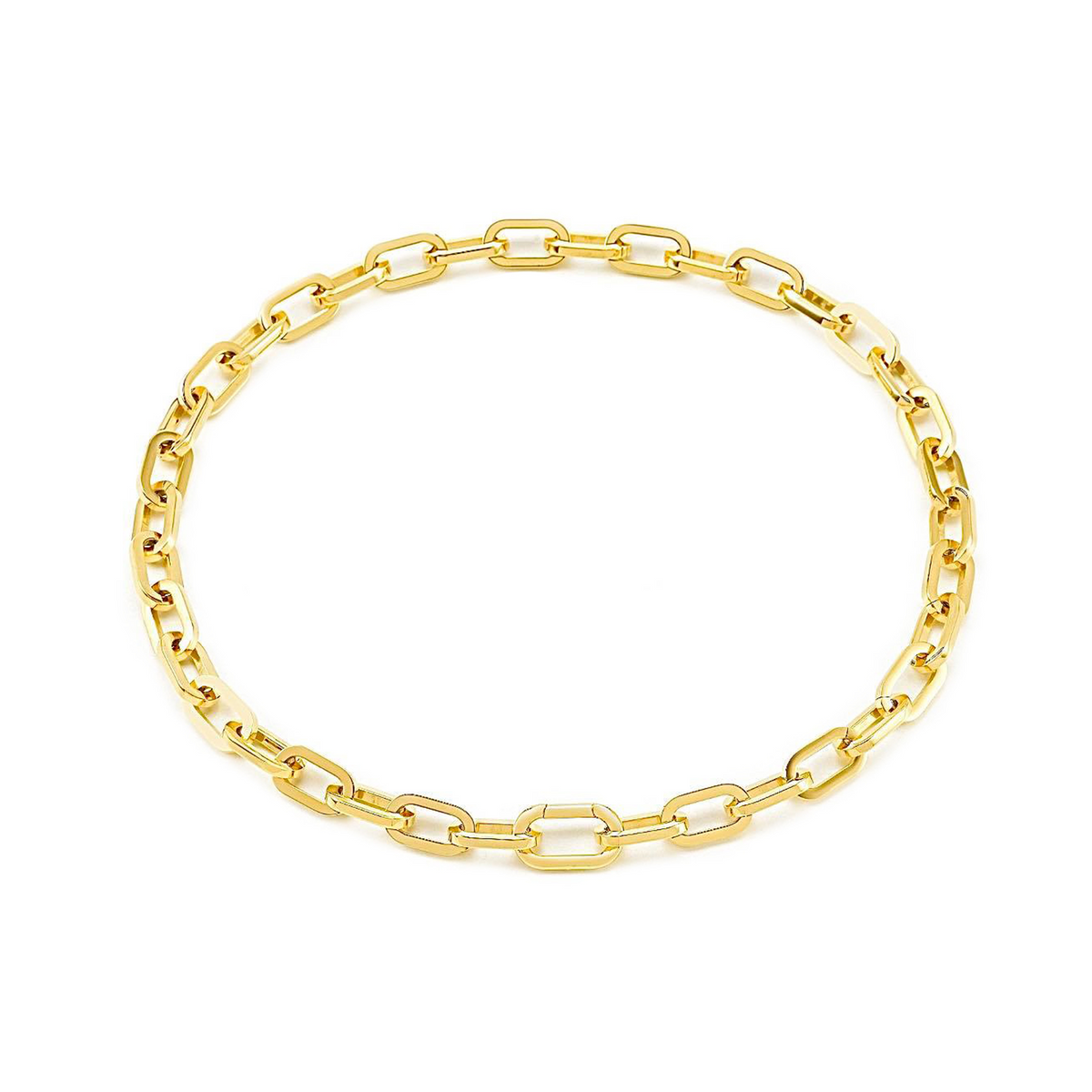 C200G B.Tiff High Polish Gold Paperclip Chain Necklace