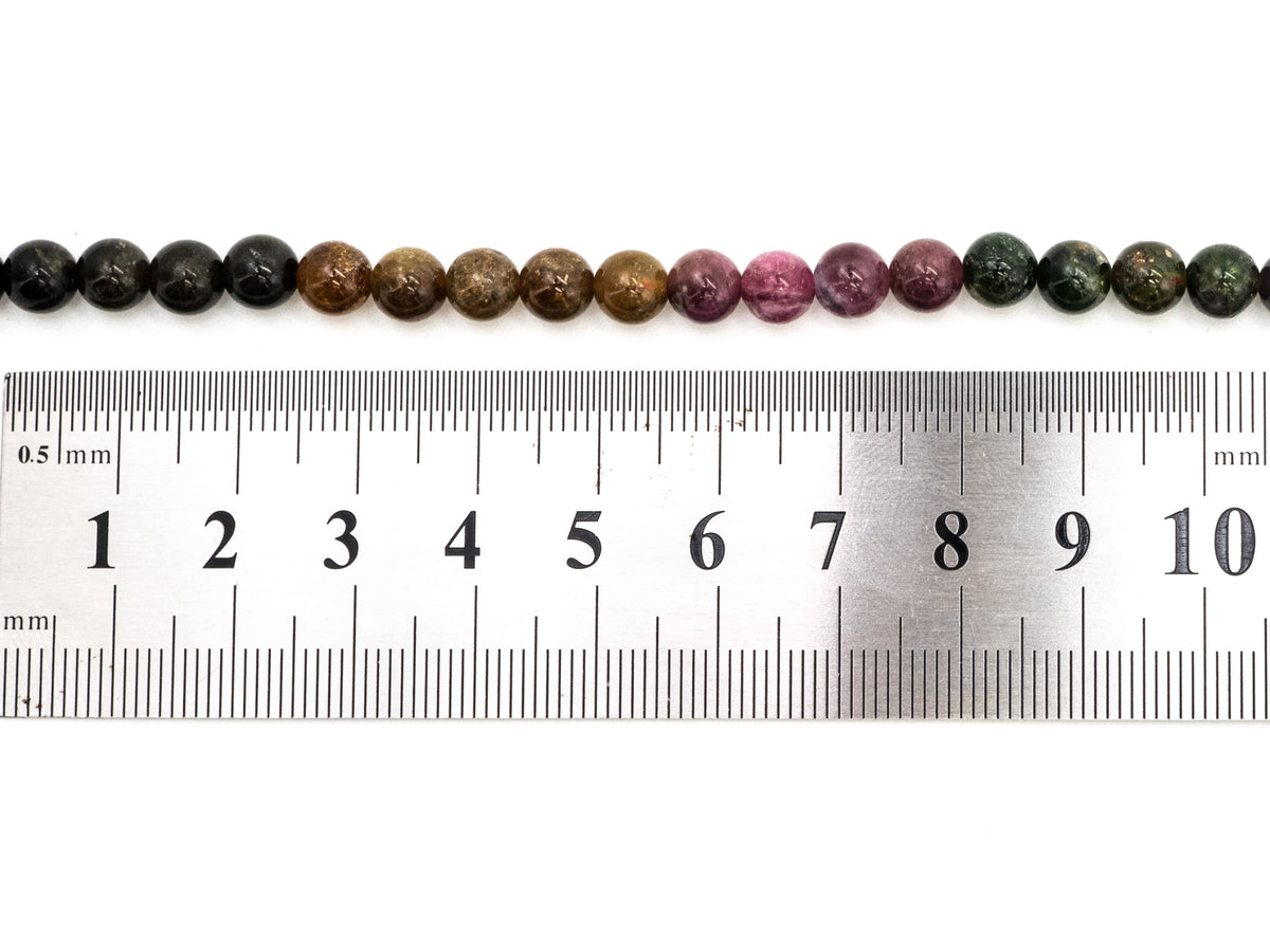 Quality Natural Tourmaline beads, 5mm/6mm/7mm  Round Smooth Natural Tourmaline Gemstone Beads, 15.5inch strand, SKU#U211c
