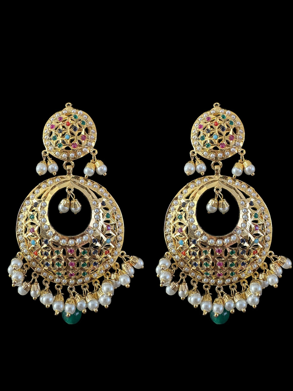 BR480 MUNIRA bridal set in Navratan ( READY TO SHIP )