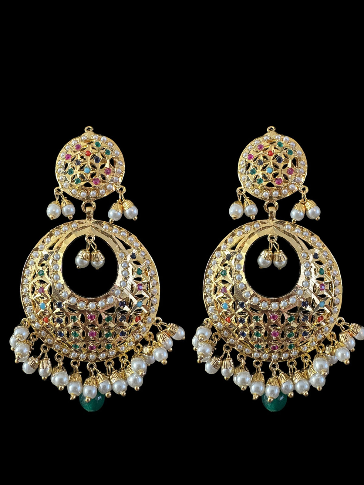 BR480 MUNIRA bridal set in Navratan ( READY TO SHIP )