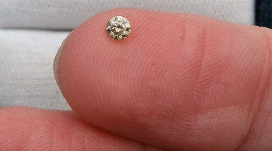 Champagne Colored Diamond Round Cut 3mm Mini Sized