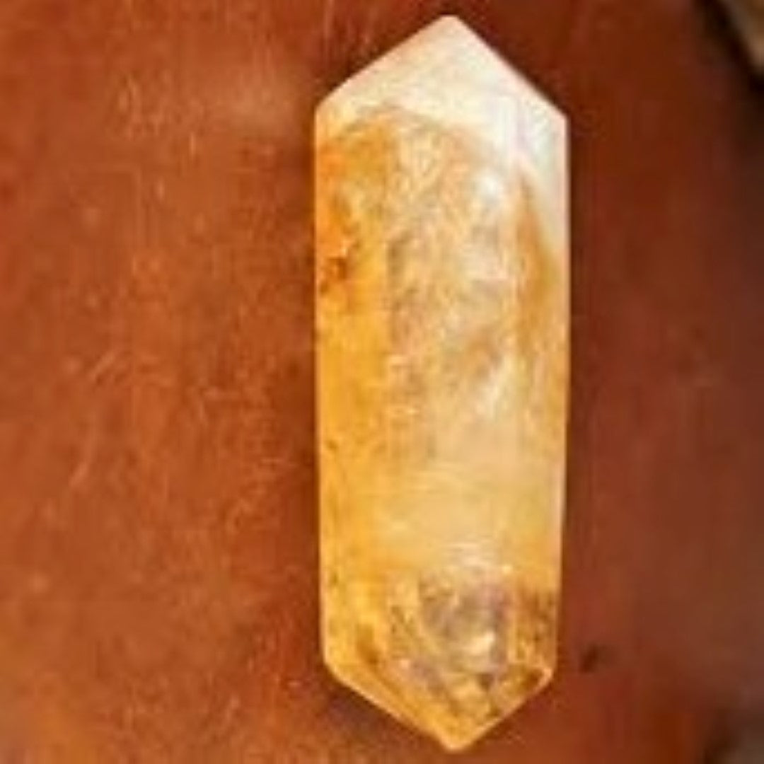 Citrine Crystal Obelisk Gem Double Terminated California Wand