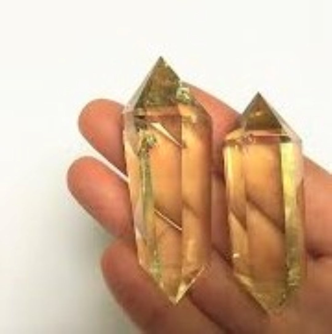 Citrine Crystal Obelisk Gem Double Terminated California Wand