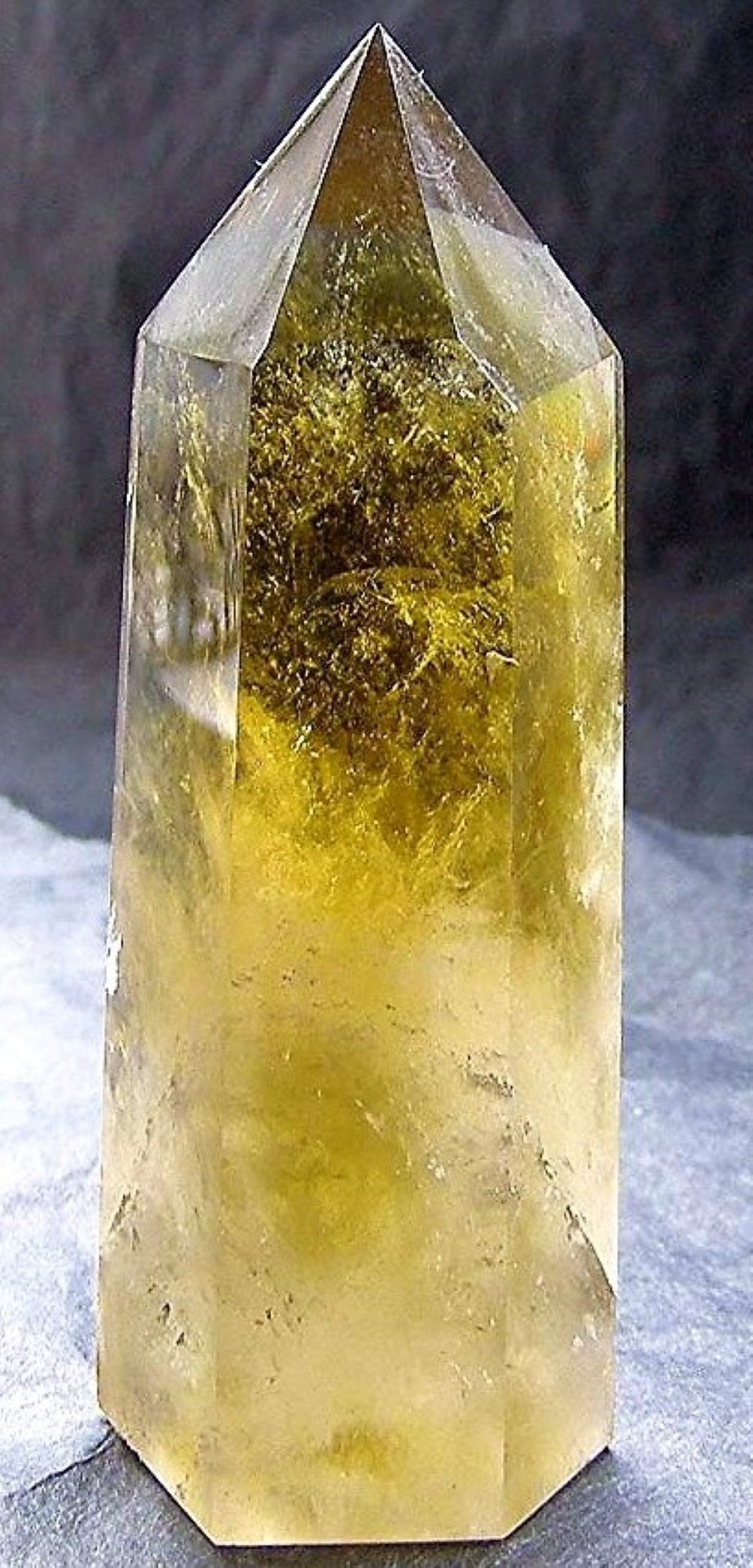 Citrine Crystal Obelisk Gem Single Terminated California Wand