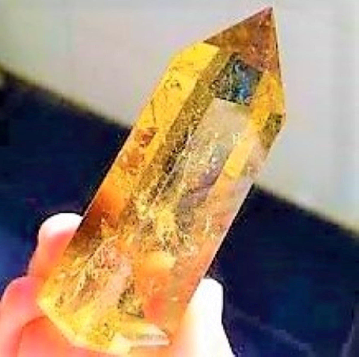 Citrine Crystal Obelisk Gem Single Terminated California Wand