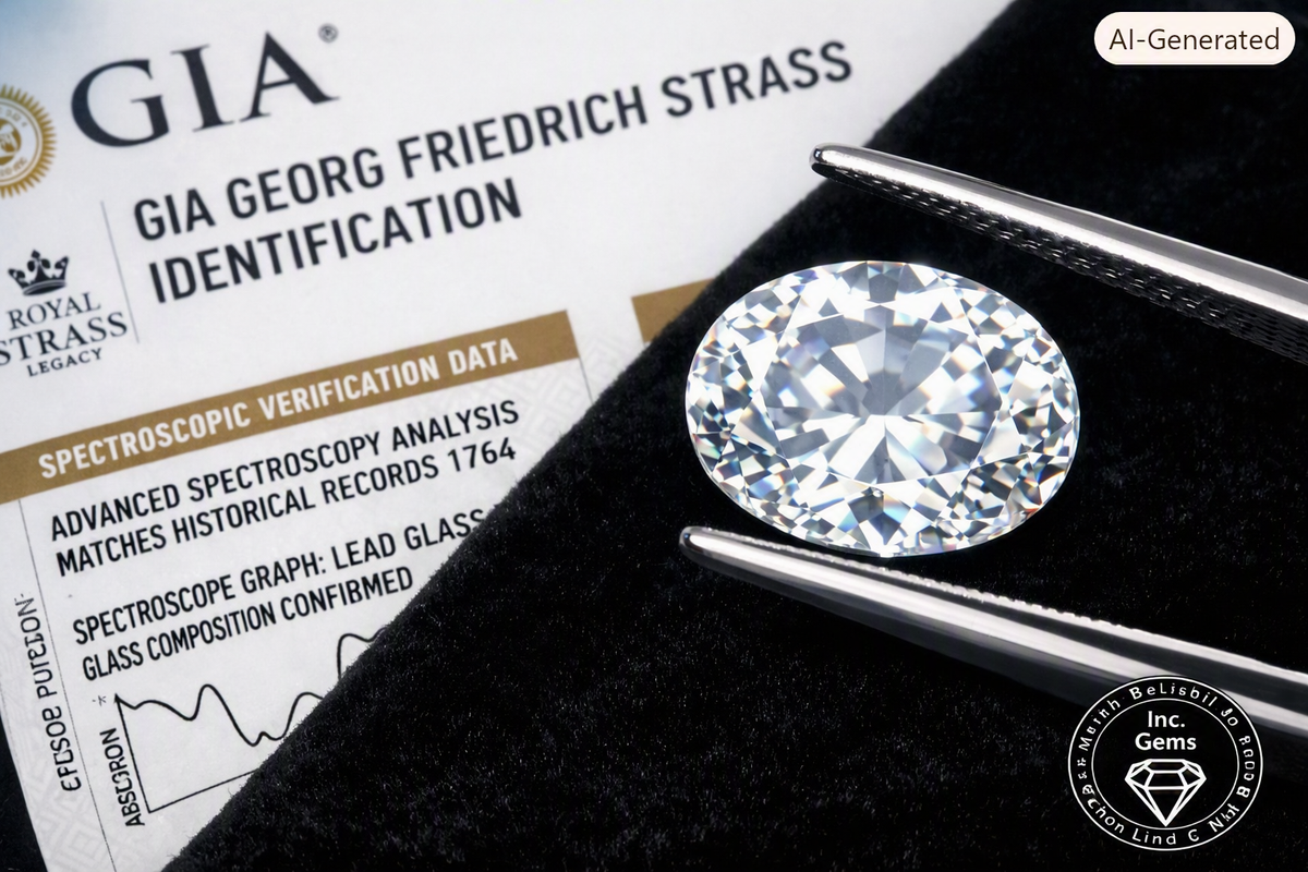 * 1.5ct+ GIA Certified D IF Oval Strass Gemstone Simulated Diamond Laser Inscribed *