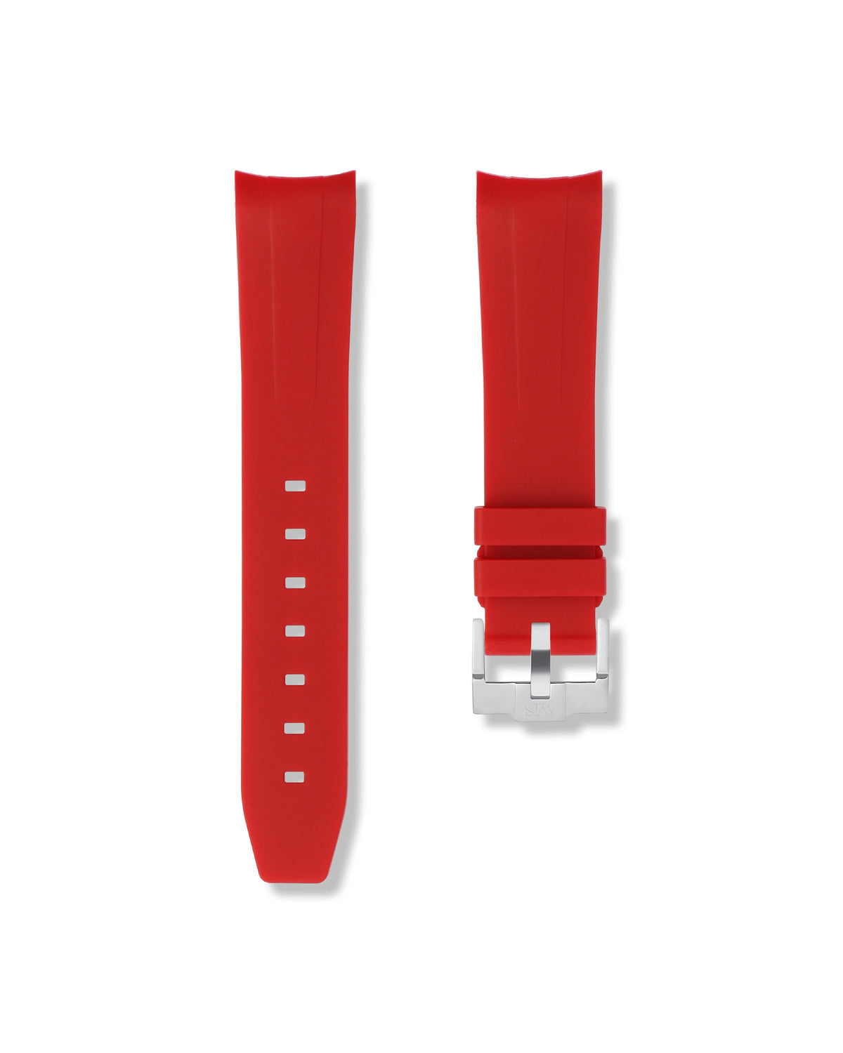 Salmon Red Rubber Strap 21mm