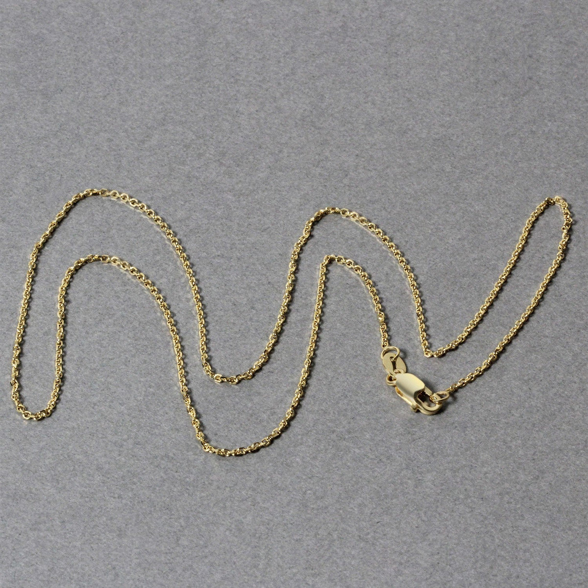 14k Yellow Gold Diamond Cut Cable Link Chain 1.1mm
