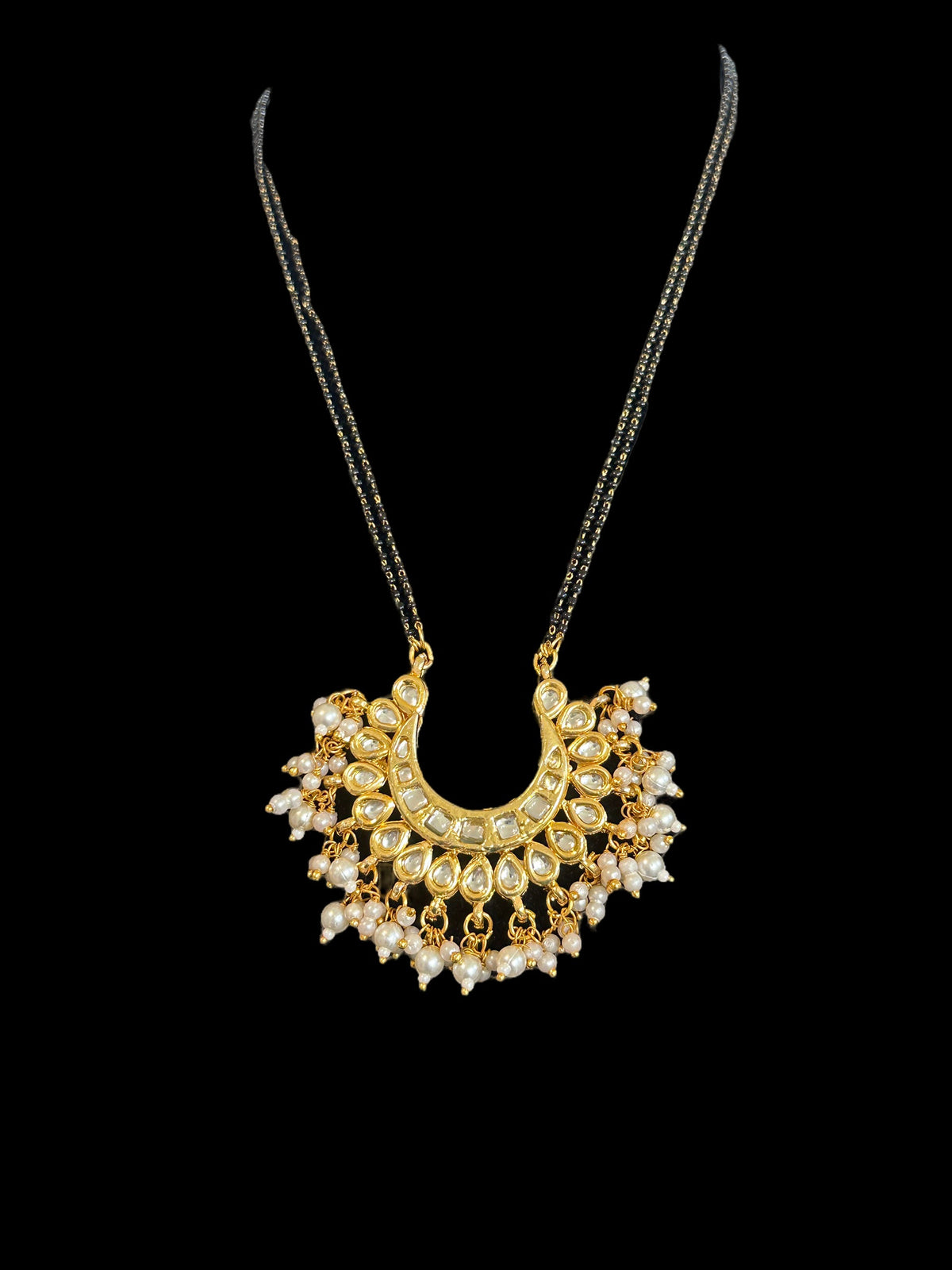 PS428  Mangalsutra / black beads necklace ( READY TO SHIP )