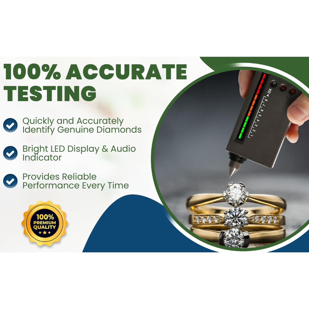Jewelry Appraisal Kit | Gold, Silver & Platinum Testing Set with Scale, Diamond Tester, 30X LED Magnifier, Rare Earth Magnet & Jewelry Cleaner