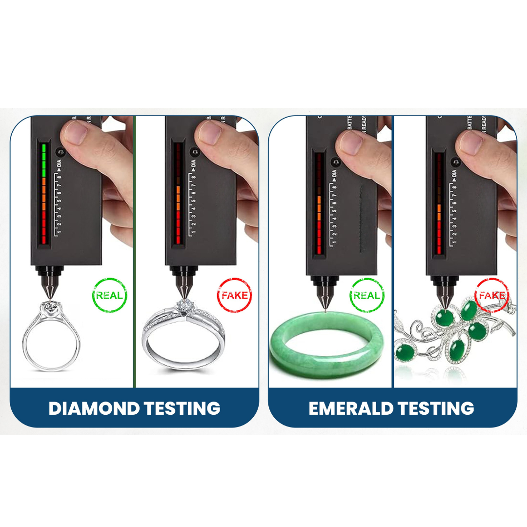 GTE Diamond Analyzer & Rare Earth Magnet Gold & Silver Testing Kit with White 2''x2'' Stone