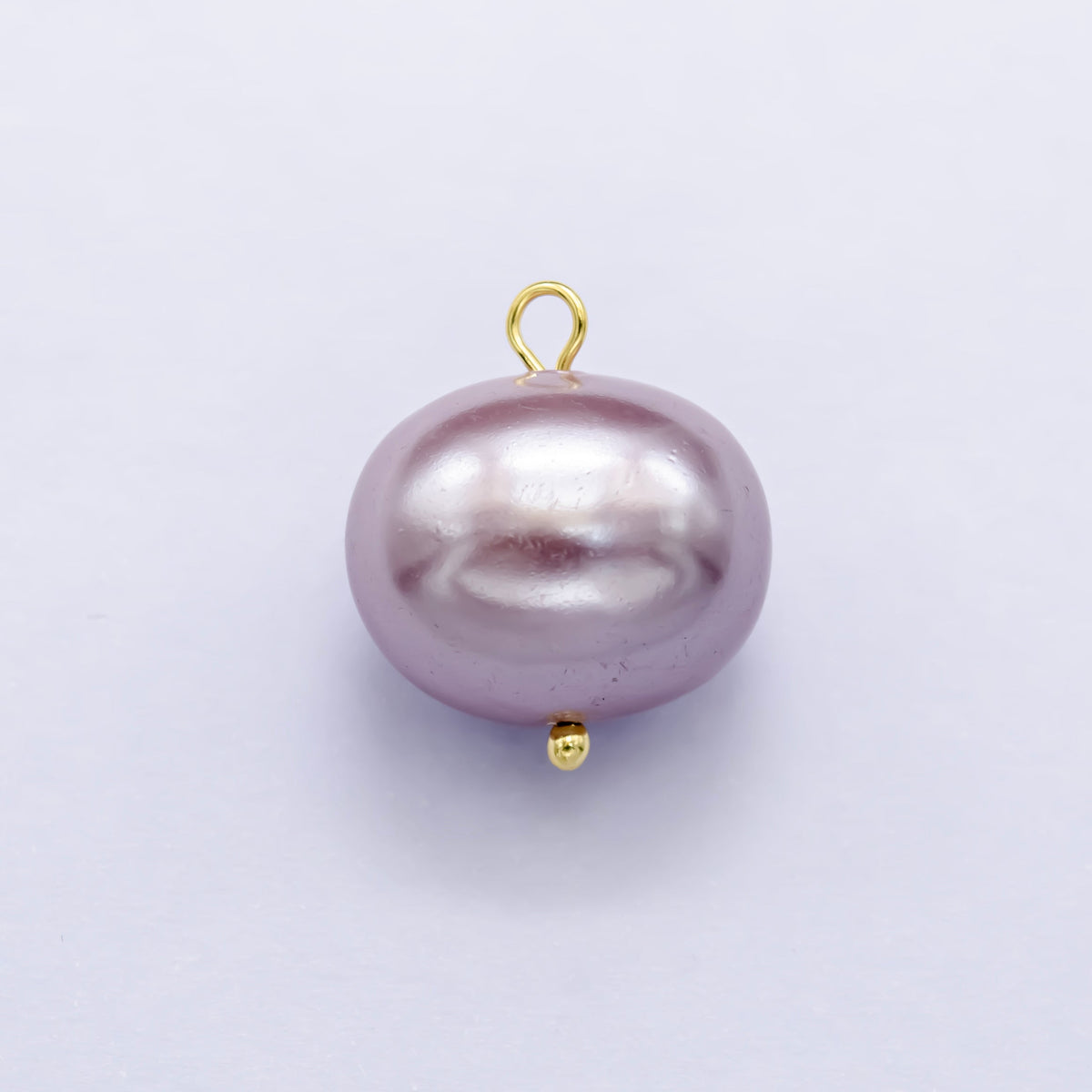 16mm Fresh Water Pearl charm with 14K Gold filled Ball Pin, Potato Pearls Natural Pearls Handmade Loop 2mm loops Purple Pink White Pearl P-1580 P-1581 P-1582