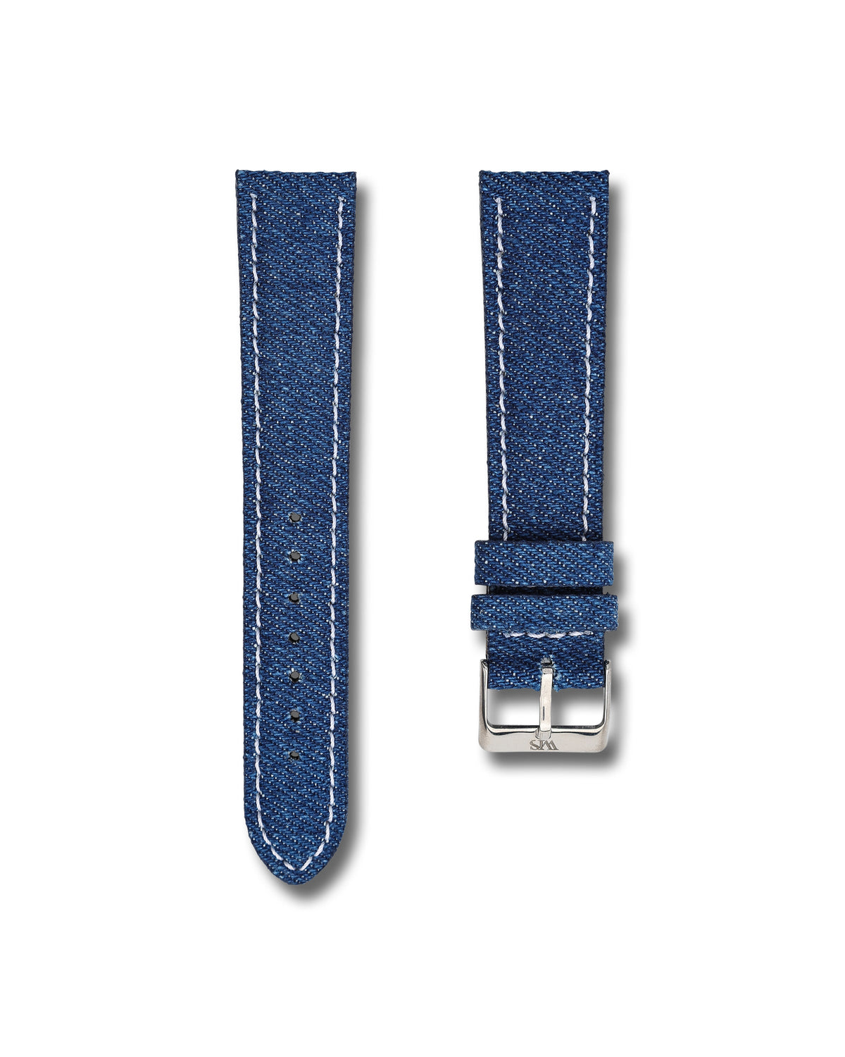 Denim Blue Jean Leather Watch Strap 21mm