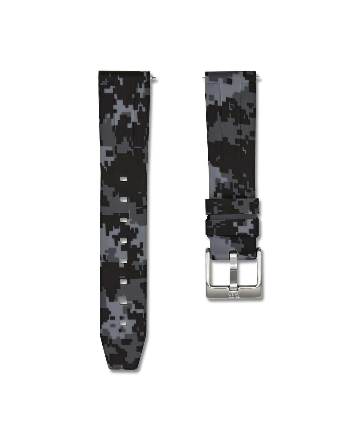 Grey Digital Camo Quick Release Rubber Strap 20mm
