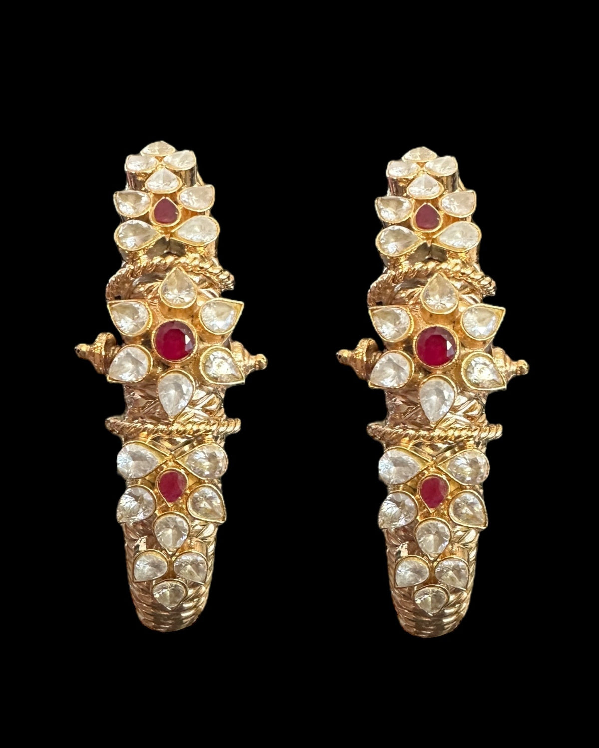 B396 Phannas ka kada - bangles 1 pair in high quality zircon ( READY TO SHIP )