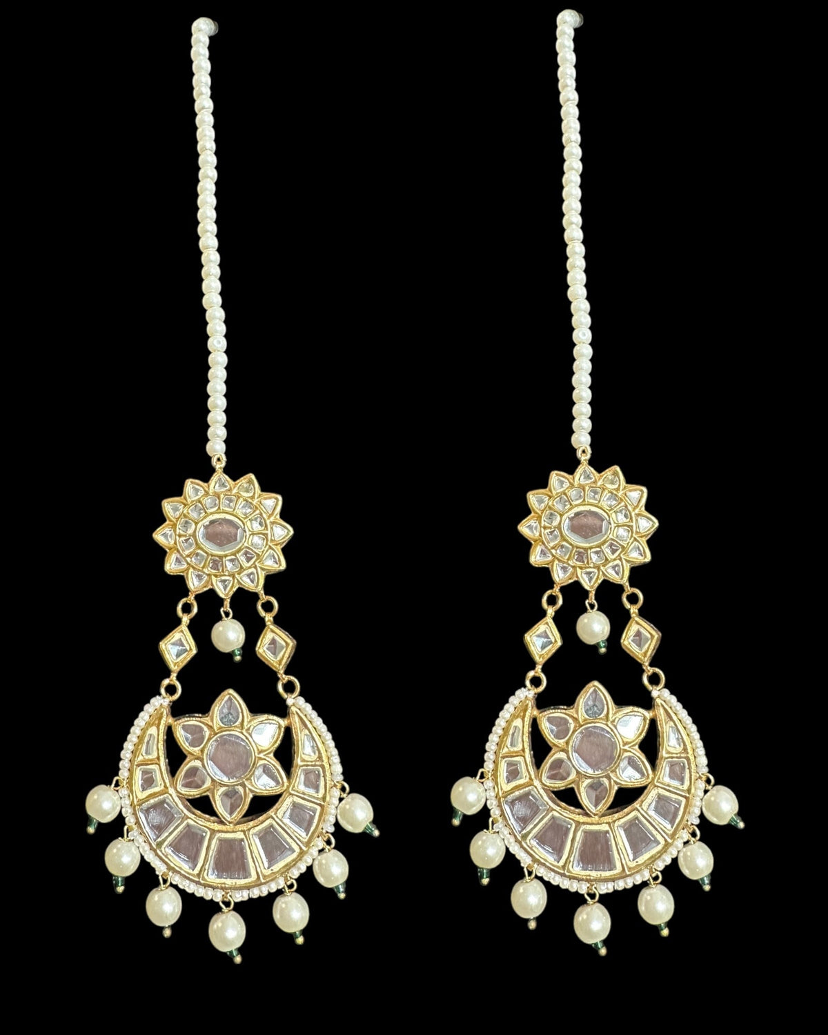 C546 Gold plated kundan Aad choker with earrings ( READY TO SHIP )
