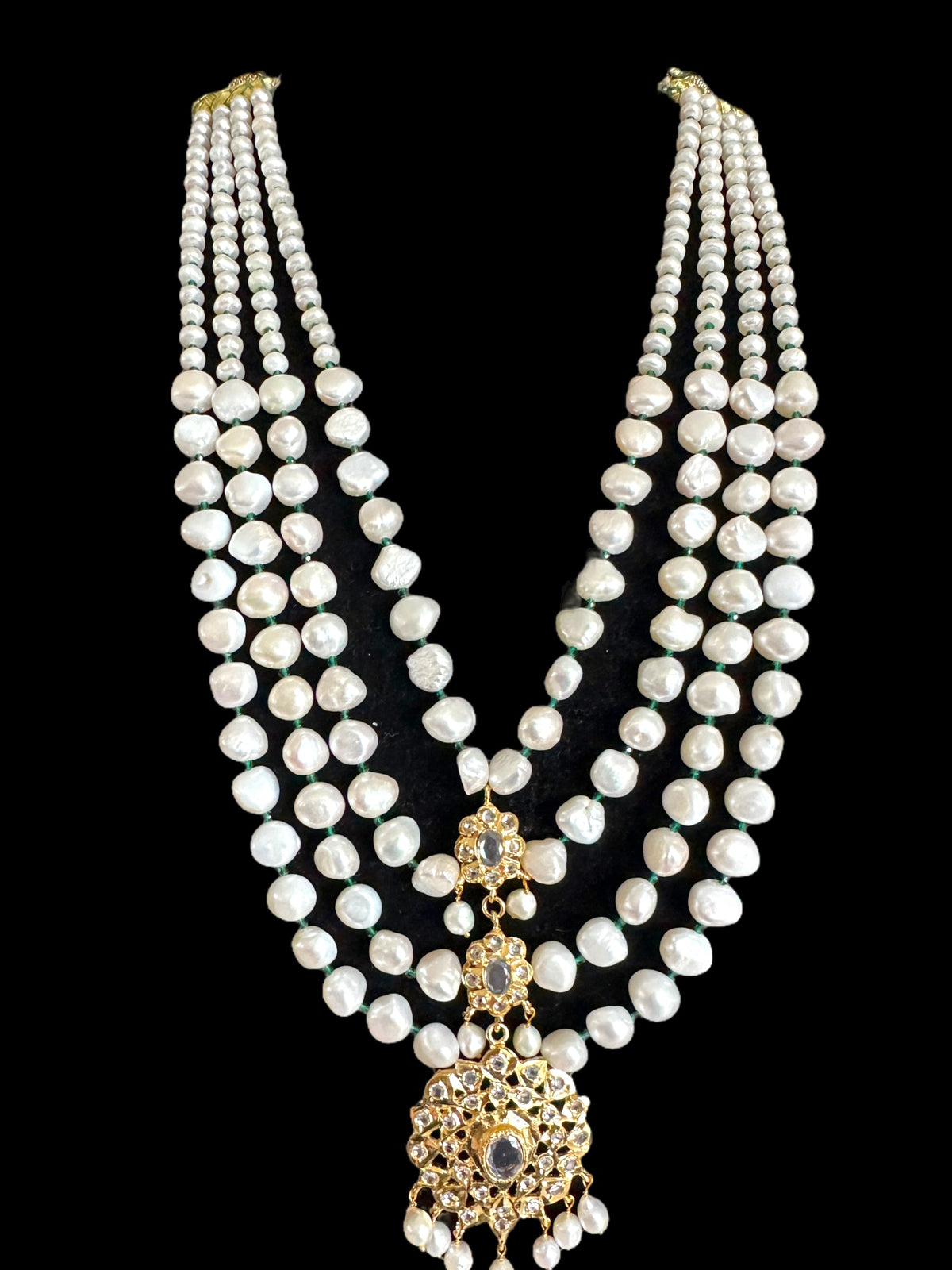 DLN71 Fresh water pearls Rani haar ( SHIPS IN 4 WEEKS )