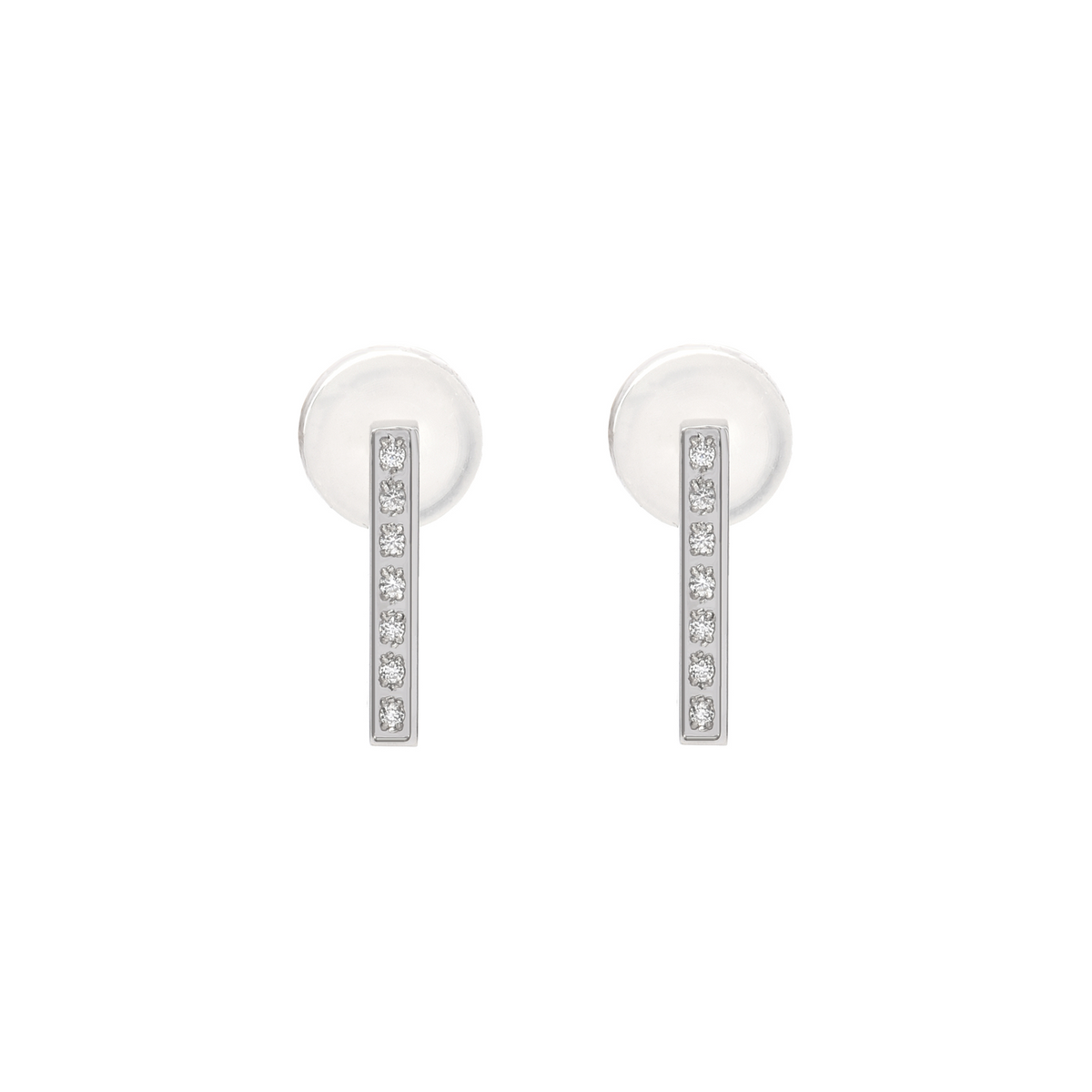 ER246W B.Tiff Pavé L-Bar Earrings