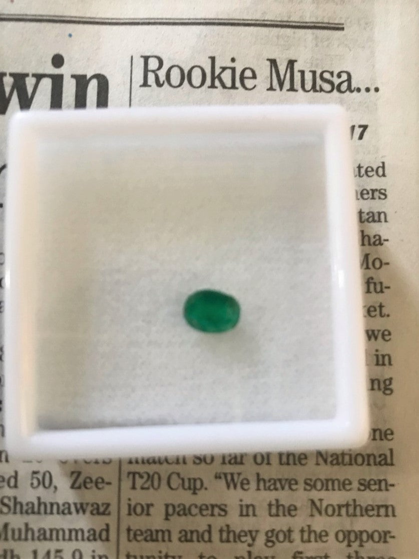 Emerald Oval Cut GIA Certified .73 Carat Pakistan Swat Gem