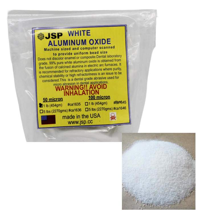 JSP White Aluminum Oxide – High-Purity Abrasive (1 lb)