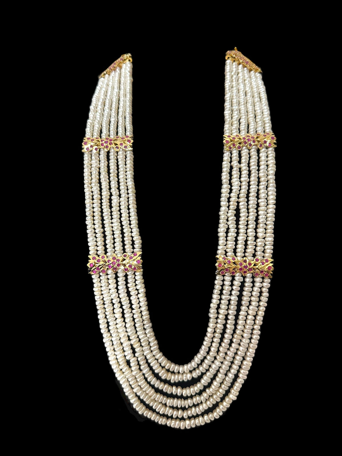 DLN120 Laura fresh water pearls necklace / Rani haar ( SHIPS IN 3 WEEKS )