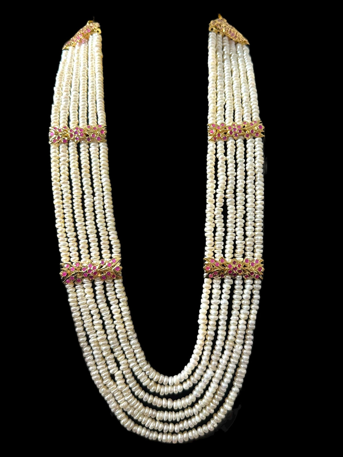 DLN120 Laura fresh water pearls necklace / Rani haar ( SHIPS IN 3 WEEKS )
