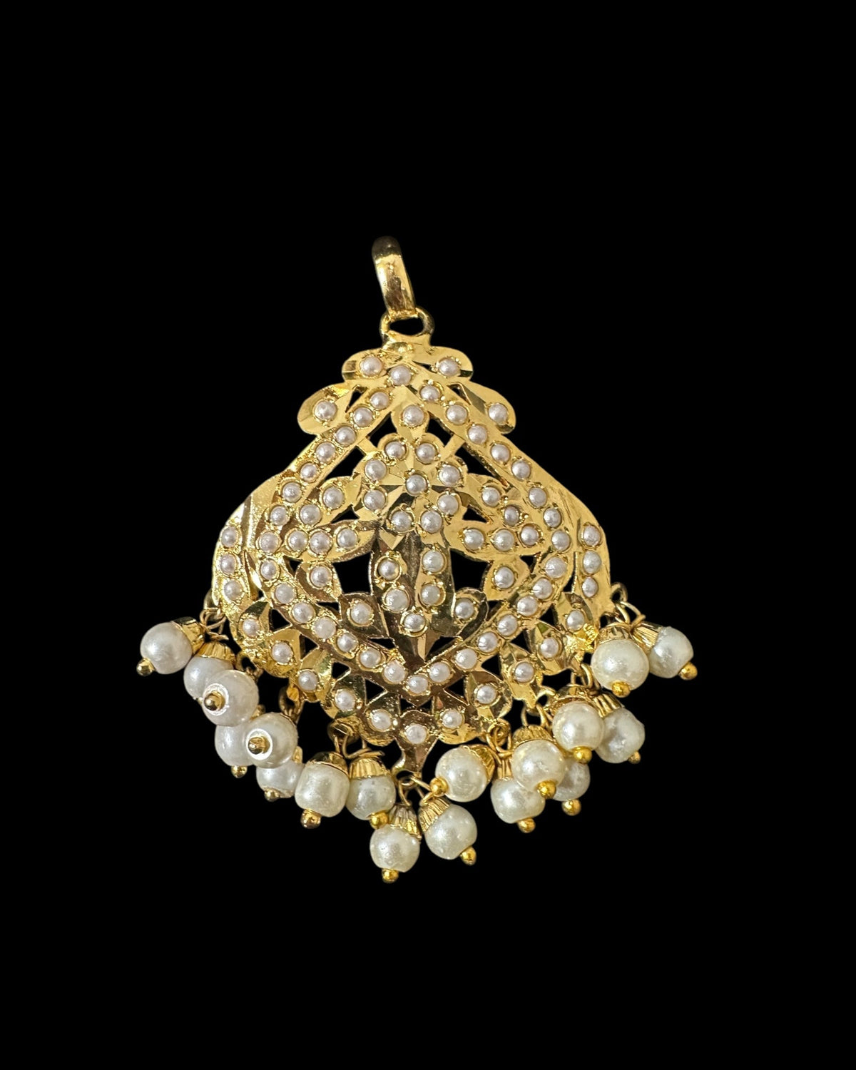 PS544 Ayeza jadau pearl  pendant set ( READY TO SHIP )