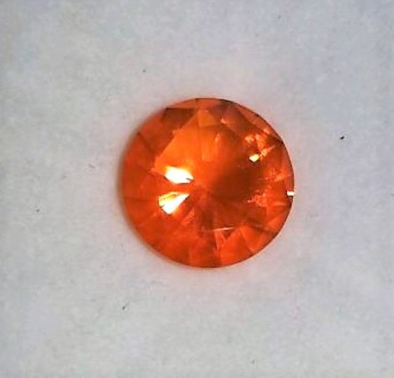 Fire Opal Round Cut Orange Mexican 4mm