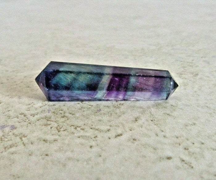 Fluorite Crystal Obelisk Gem Double Terminated Healing Wand