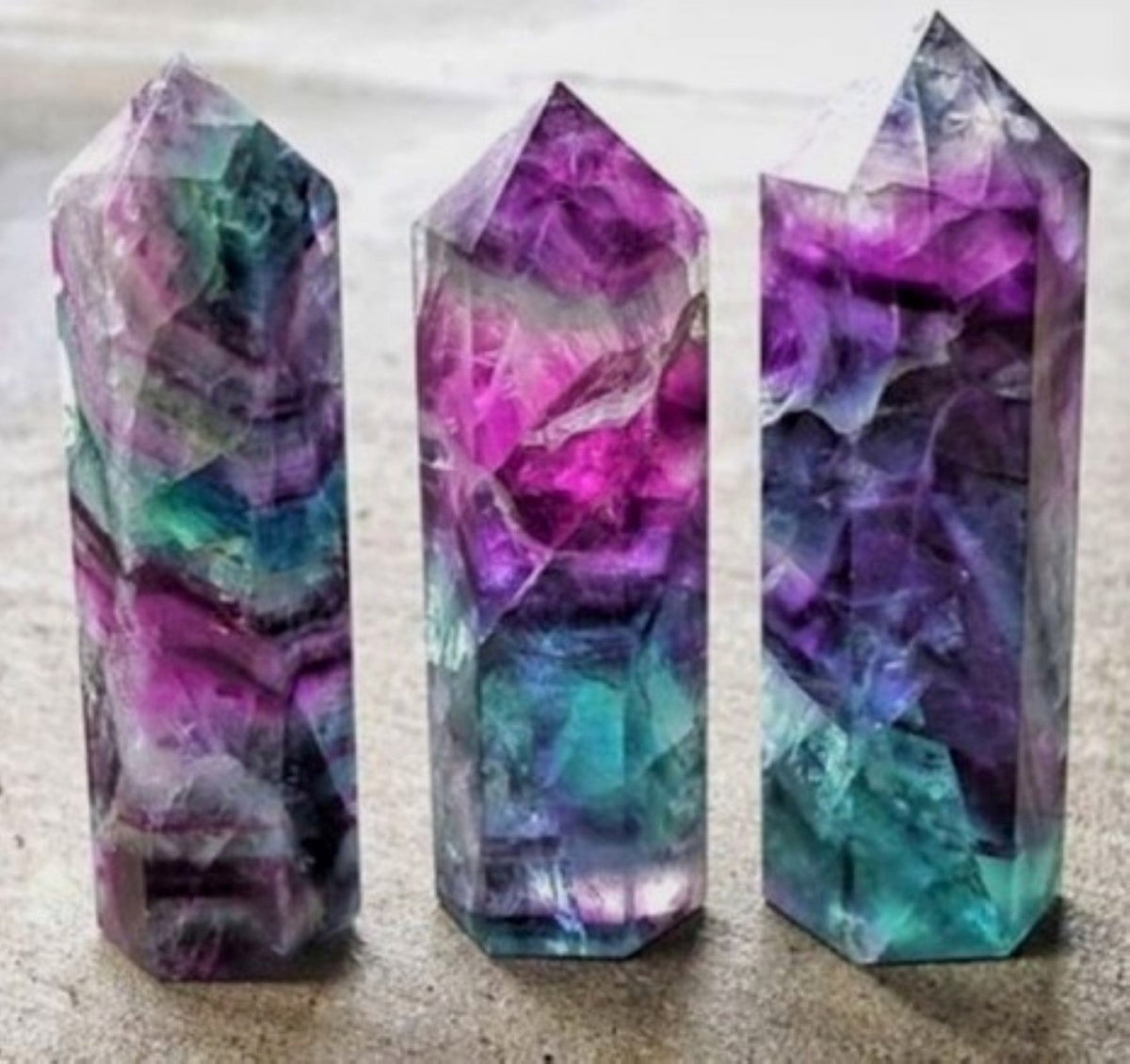 Fluorite Crystal Obelisk Gem Single Terminated Healing Wand