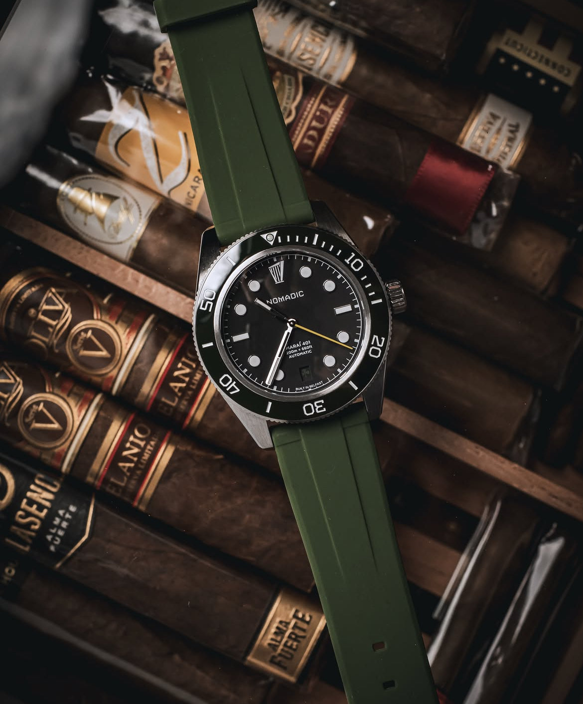 Forest Green Quick Release Rubber Strap 21mm