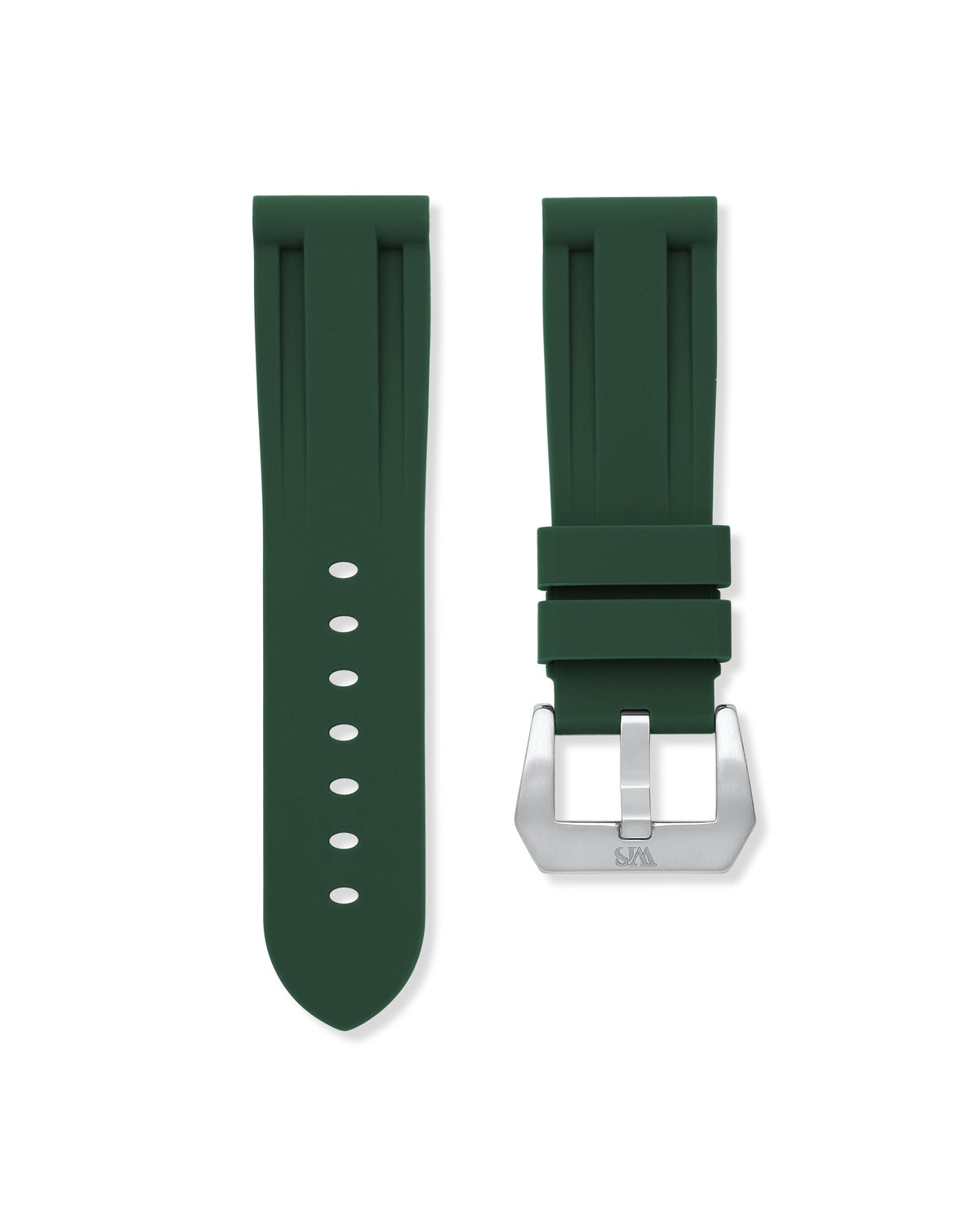 Forest Green Rubber Strap 24mm