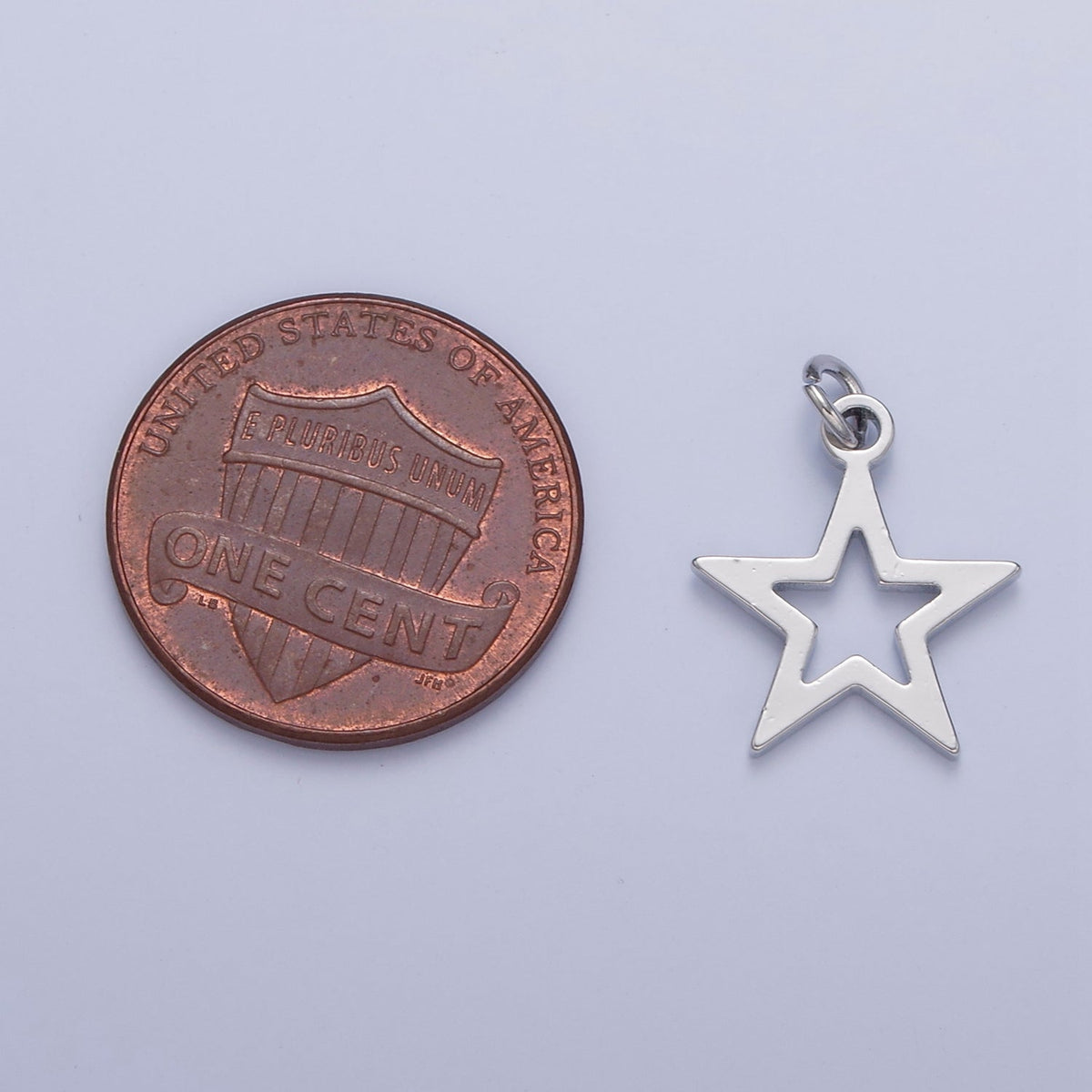 Dainty Gold Flat Star Pendant Open Star Charm for Necklace Bracelet Earring 14K Gold Filled W-466 W-467