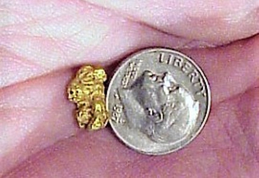 Alaskan Gold Nugget Genuine Yukon Small 22k .4g Fine