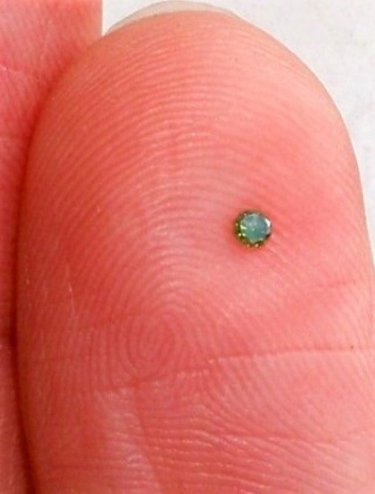 Green Diamond Round Cut African 2mm Micro Sized