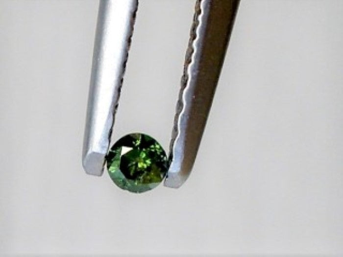 Green Diamond Round Cut African 2mm Micro Sized