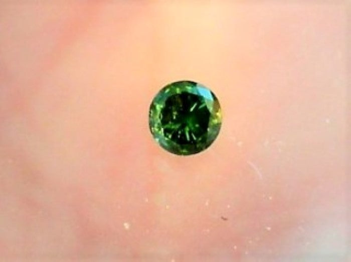 Green Diamond Round Cut African 2mm Micro Sized