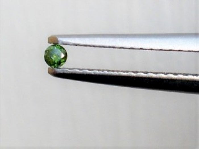 Green Diamond Round Cut African 2mm Micro Sized