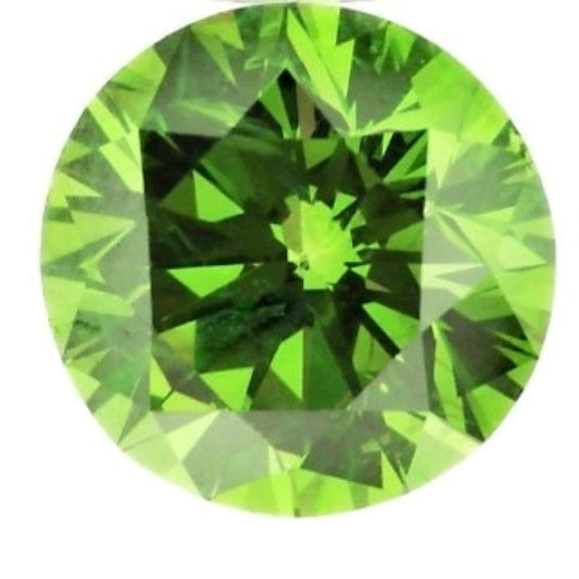 Green Diamond Round Cut African 2mm Micro Sized