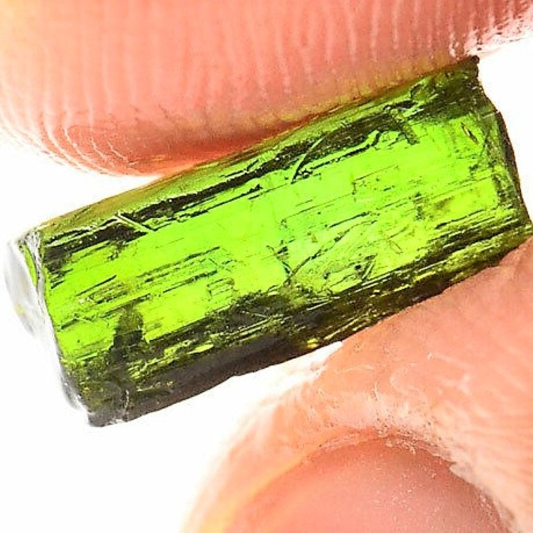 Green Tourmaline Rough Facet Mali 2 Carat Gem